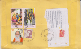 India  2015  5R X3  Commemorative Stamps On  Local Speed Post Cover  # 86834  Inde Indien - Brieven En Documenten