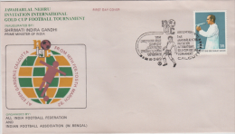India  1982  Football Tournament  Calcutta  Special Cover  # 86647  Inde Indien - Covers & Documents