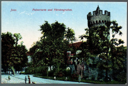 1177 Portofrei - Alte Ansichtskarte Jena Pulverturm Und Fürstengraben - Kunstverlag Leipzig N. Gel. TOP - Jena