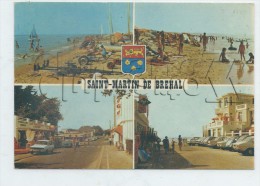 Bréhal 50) : 4 Vues De Saint-Martin-de-Bréhal Dont Le Magasin "Tout Pour La Plage" En Face De EGE En 1969 (animé)  GF. - Brehal