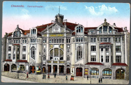 1191 Portofrei - Alte Ansichtskarte Chemnitz Centraltheater Theater Gel. O. Marke - Chemnitz