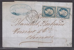 Superbe LAC 2XN10 Granville-Chinon 1854. Signée Roumet Et Calves - 1852 Louis-Napoléon