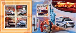 S. Tomè 2008, Ambulances Of America, Red Cross, 4val In BF +BF - First Aid