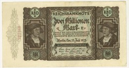 GERMANIA - 2 MILLIONEN Mark, Reichsbanknote 1923 - PERIODO INFLAZIONE - 727166 - SPL - 2 Mio. Mark