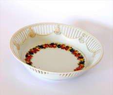 MAGNIFIQUE ANCIENNE COUPE De FRUIT DORURE PORCELAINE Vers 1930 - Sonstige & Ohne Zuordnung