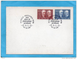 MARCOPHILIE-carte-ligne Scandinave De L'afrique- Cargo- Cad 1968  Dos 2 Stamps NOBEL-N°532-3 - Covers & Documents