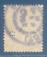 N°130 Semeuse Lignée 15c Vert-gris Oblitéré Perforé C = Crédit Lyonnais - Used Stamps