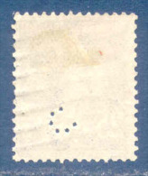 N°140 Semeuse 25c Bleu Oblitéré Perforé C = Crédit Lyonnais - Used Stamps