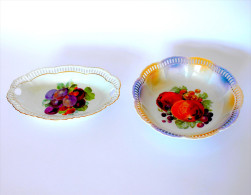 ENSEMBLE 2 COUPE PLAT PORCELAINE ESTAMPILLE: UNION K MADE IN CZECHO-SLOVAKI Doré - Altri & Non Classificati