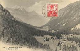 - Pays Divers - Suisse  - Ref E 213 -  Champex D En Haut Et Dents Du Midi - Carte Bon Etat - - Cham