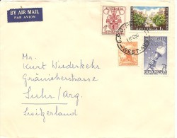 Australia, Cover To Switzerland, Melbourne Olypic 1956, See Sans! - Cartas & Documentos