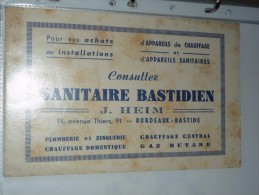 BUVARD COLLECTION  Sanitaire Bastidien J HEIM Bordeaux Plomberie Zinguerie Gaz - S