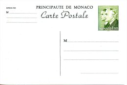 MONACO. Carte Postale Pré-timbrée. Prince Rainier III Et Albert. - Postal Stationery