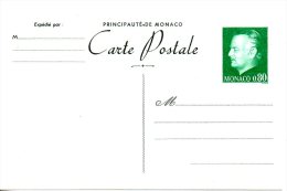 MONACO. Carte Postale Pré-timbrée. Prince Rainier III. - Postwaardestukken