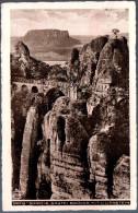 1198 Portofrei - Alte Foto Ansichtskarte Bastei Brücke Mit Lilienstein Sächsische Schweiz Gel 1934 Walter Hahn - Pirna