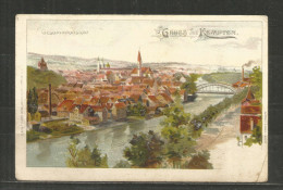 328 * GRUSS AUS KEMPTEN * FELDPOST KÜNSTLERKARTE * 1915   **!! - Kempten