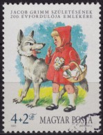 200th Birth Anniv. Jacob Grimm - Little Red Riding Hood And The Wolf / WIne / Hungary 1980´-s - Used - Fairy Tales, Popular Stories & Legends