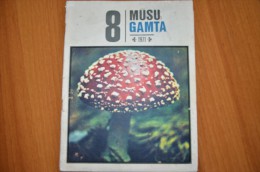 Litauen Lithuania Magazine Our Nature 1971 Nr.8 Mushrooms Animals - Revistas & Periódicos