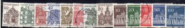 Deutschland Kleine Bauwerke 1964 BRD 454/1+506/0 O 5€ Brandenburger Tor Zwinger Tegel Pfalz-Burg Trifels Sets Of Germany - Sonstige & Ohne Zuordnung