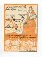 VELO BOWDEN CICCA BRAMPTON  BICYCLETTE  MINI CALENDRIER 1925 ILLUSTRE ART DECO JEUNE FEMME ELEGANTE  AFFICHES GAILLARD - Formato Piccolo : 1921-40