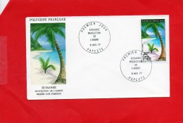 Pli En 1° Jour Du 8/11/1977 (( ECOLOGIE ) Protection De L'Arbre - FDC