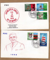 Enveloppe Cover Brief FDC 1456 à 1460 Echophil Jeux Olympiques De Mexico Couvin - 1961-1970