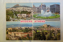 Greece Athens Soivenir From Athenes Multi View Stamp 1980     A 64 - Griechenland