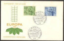 Fdc Europa Germania 1962 - Other & Unclassified