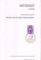 15532. Hoja F.D.C. Berlin 1976. Chorfest Sangerbundes , Musik. Zelter - 1er Día – FDC (hojas)