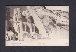 Carte Photo Egypte Temple D' Abou Simbel - Statue Pharaon  Ramses II Et Nefertari ( Animée ) - Tempels Van Aboe Simbel