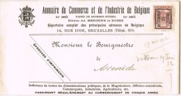 15536. Faja Publicacion Preobliterado  BRUXELLES (Belgien) 1912. Roulotte.Annuaire Du Commerce Et Industrie - Rollenmarken 1910-19