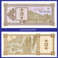 1993 GEORGIA  10 LARIS  (1) FRACTION TIBLISI STATUE CAVES  SERIAL No....796  KRAUSE 26 UNC. CONDITION - Géorgie