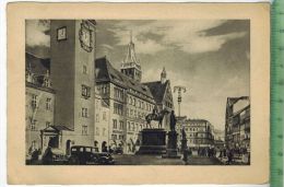 Chemnitz- Markt Und Rathaus, 1943, Verlag: J. Bettenhausen & Sohn, Dresden,  Postkarte  Frankatur,  Stempel, CHEMNITZ - Chemnitz (Karl-Marx-Stadt 1953-1990)