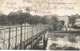 Schneidemühl  Partie An Der Kuddow-Brücke Mit Kirche : Feldpost "soldatenbrief" II.E.B. 149. Rekr-Depot En 1917 - Posen
