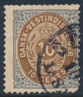 Denmark Danish West Indies DWI 1876: 10c Grey-blue & Brown Bicolour, Good Used (DCDW-00010) - Dänische Antillen (Westindien)