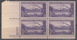United States    Scott No  800      Mnh   Year  1937    Plate Number Block - Ungebraucht