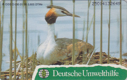 Télécarte Allemagne - UMWELTHILFE - Animal - OISEAU - GREBE HUPPE - BIRD Germany Phonecard - 4093 - O-Series : Séries Client