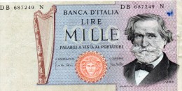 ITALIE MILLE LIRES G VERDI 1969 - Altri & Non Classificati