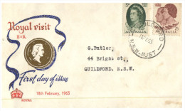 (993) Australia Cover - Royal Visit 1963 On Cover - Briefe U. Dokumente