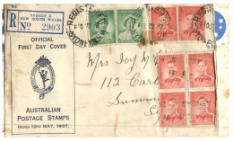 (993) Australia Cover - Australia Registered Cover - 1937 (front Cover Only) - Covers & Documents