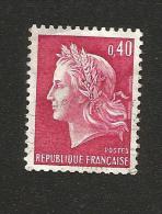 N° 1536B  Marianne De Cheffer 0,40 ROUGE CARMINE France  Oblitéré  1967-69 - 1967-1970 Marianne Of Cheffer