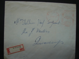 EMA. 25. Empreinte Machine  De Binche En 1966 En Recommandé. N°P2083 - Otros & Sin Clasificación