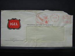 EMA. 32. Empreinte Machine  De "IGEL  Noiselia Crème Glacée" Oblitération De LOT 1969. F1832 3 Francs - Otros & Sin Clasificación