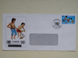 FDC Cover Sent From Anguilla 1981 Unicef Children - Anguilla (1968-...)