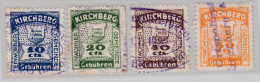 Heimat BE Kirchberg Lot Mit 4 Fiskalmarken Gebührenmarken - Revenue Stamps