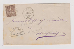 Heimat BE Konolfingen 1877-12-10 Halbkreis-O Bahnstation - Storia Postale