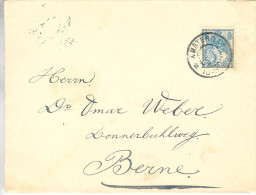 1906 Brief Naar Bern Met Grootrond Amsterdam En Zegelperforatie S - Cartas & Documentos