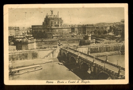 Roma Ponte E Castel S. Angelo / Visible Traces Of Bending / Postcard Circulated - Ponts