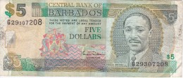 BILLETE DE BARBADOS DE 5 DOLLARS DEL AÑO 2000  (BANKNOTE) - Barbados