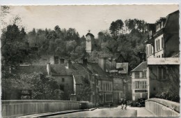 CPSM 10  BAR SUR SEINE LA RUE THIERS L HORLOGE 1958 - Bar-sur-Seine